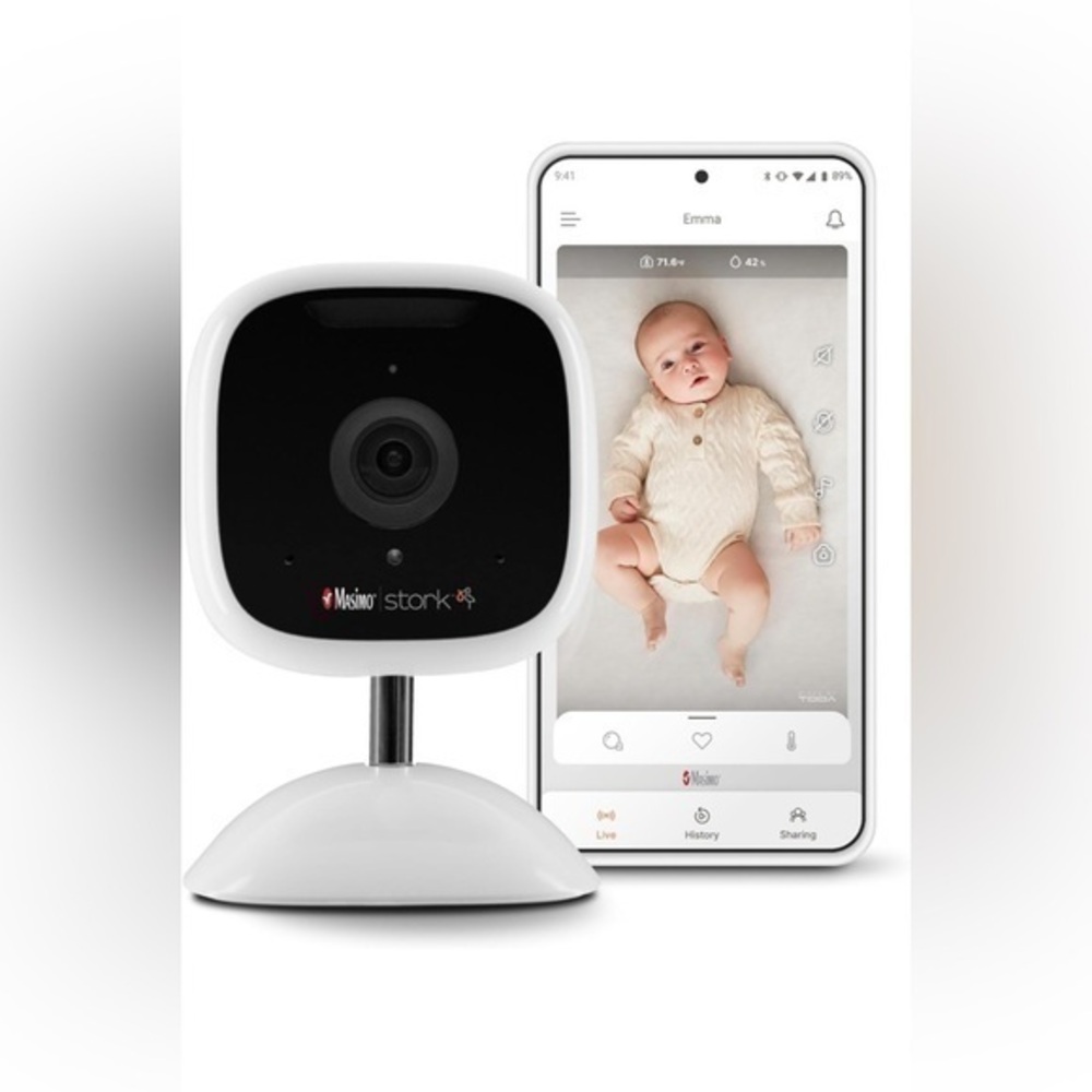 Masimo Stork Camera Revolutionary Baby Video Monitor zoom infant child iob